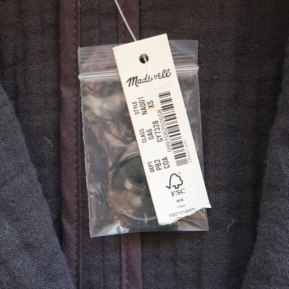 NEW Madewell Grey Lightspun Dorset Single Breasted Slouchy Blazer Size XS - Picture 10 of 13